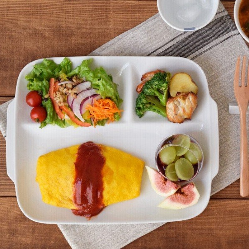 ランチプレート プレート ホワイト New Eastオリジナル 白 白い食器 カフェ食器 カフェ 仕切りプレート 食器 洋食器 日本製 美濃焼 キッズ食器 キッズ 子供食器 通販 Lineポイント最大0 5 Get Lineショッピング