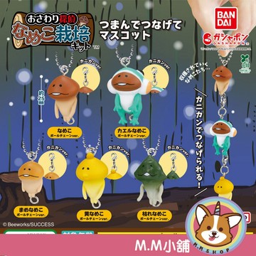 【M.M小舖】『現貨』BANDAI 轉蛋 扭蛋 菇菇栽培研究室串連吊飾 菇菇栽培研究室 公仔 小全5款