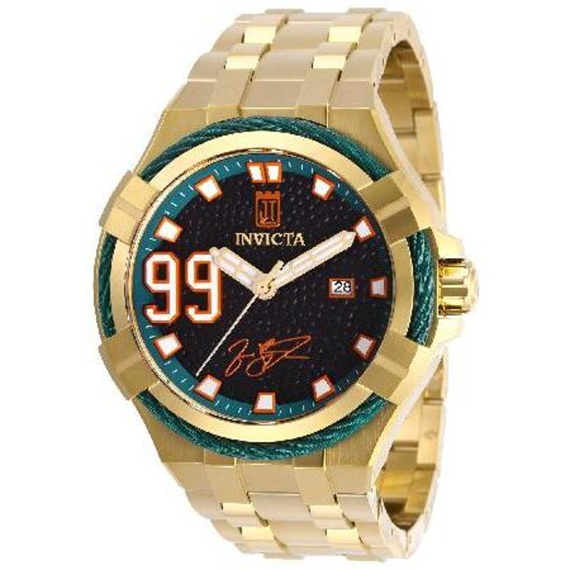 Invicta Men's Jason Taylor Gold-Tone Steel Bracelet ＆ Case ...