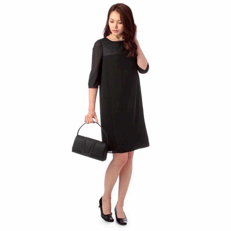 World Formal Selection ワールド フォーマル セレクション 礼服 喪服 ブラックフォーマル Indivi シースルー切り替え ワンピース 通販 Lineポイント最大1 0 Get Lineショッピング