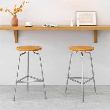 設計師吧臺椅鐵藝高腳吧臺實木日式前臺酒吧椅北歐螞蟻凳家用簡約 z8091