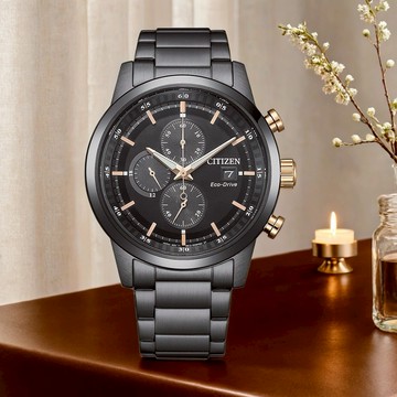 ［開運贈禮 下單送六入收藏盒］【CITIZEN 星辰】光動能三眼計時手錶 送禮推薦 CA0746-85E