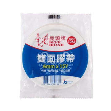 DEER BRAND 大管芯雙面膠帶DFS3/6mm15Y(13.7M)/12卷/組