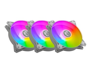 【新品上市】MAG F120 ARGB WHITE-3RW 機殼散熱風扇 (白)