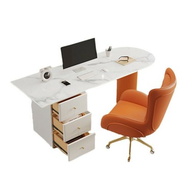 美容院醫美咨詢師接待洽談桌椅輕奢巖板辦公桌面診室皮膚檢測桌子[DD030109]