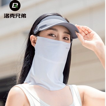 ROCKBROS洛克兄弟旗艦店 防曬面罩 冰絲圍脖 头巾防紫外线 騎行頭套 遮脸护面男女夏季