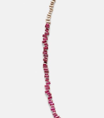 Suzanne Kalan Bold 18kt rose gold necklace with diamonds and sapphires