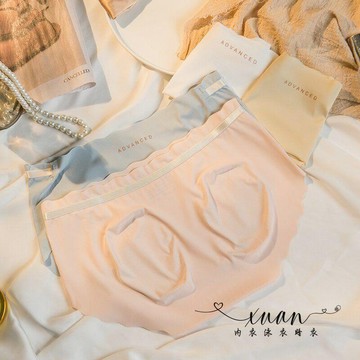 Xuan♥ 冰絲內褲女士無痕中腰夏季薄款少女風提臀純棉抗菌甜美三角短褲頭