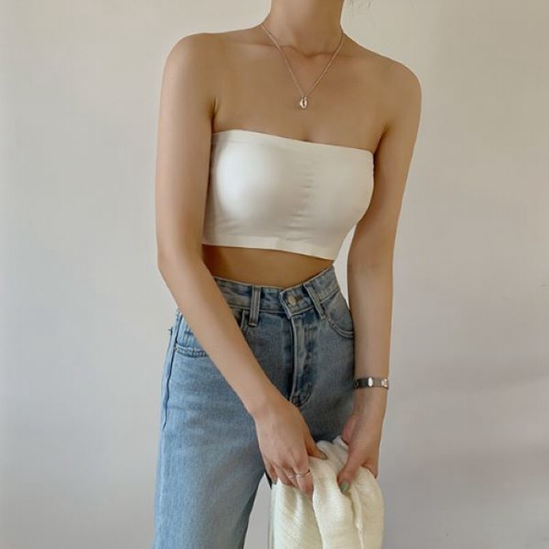 カップ付シームレスチューブトップ 可愛い大きいサイズの韓国ファッション 返品交換不可 オリジナル 通販 Lineポイント最大1 0 Get Lineショッピング