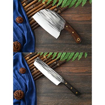 撈刀河刀剪肖超5cr女士切片刀砍切兩用刀非遺傳承人手工鍛打廚刀