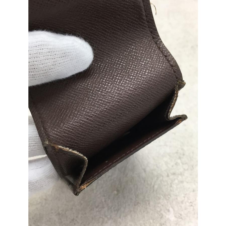 LOUIS VUITTON◆エテュイ・シガレット_ダミエ・エベヌ PVC ブラウン レディース N63024 シガレットケース