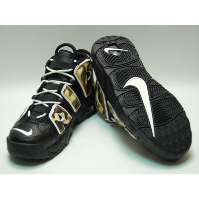 NIKE air more uptempo 96 qs gs black/sail/ltbritish tan ナイキ