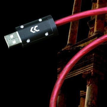 銅彩 發燒USB線 紅 合金鍍銀 USB線 A-B