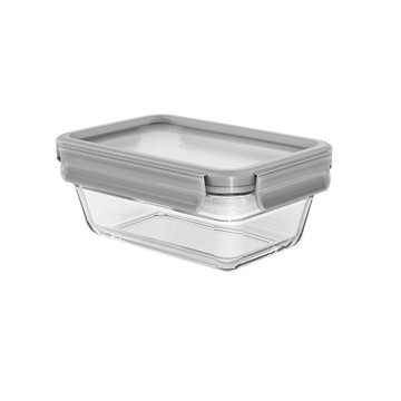 Tefal MasterSeal 新一代無縫膠圈耐熱玻璃保鮮盒850ML-典雅灰