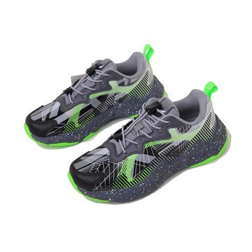 李寧童鞋2022秋男女童中大童革面防滑運動鞋兒童跑鞋休閑鞋YKCS12