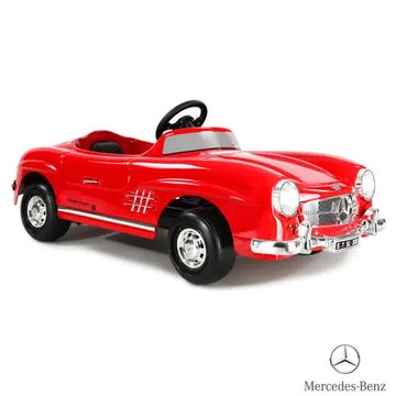 【BENZ賓士】全台獨家 充電式 300SL 6V 電動兒童乘座車-賓士 紅色(原車縮小比例)