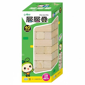世一 魔力層層疊(原木-中) 1入 經典桌遊 動腦又動手 提升專注與協調力  1盒