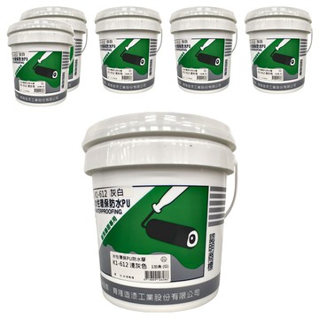 KINGCAT 貓王油漆 水性環保PU防水膠 K1-612 淺灰色 1加侖  6桶  3.78L