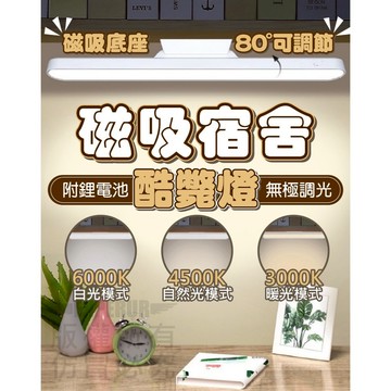 多用途磁吸燈 磁吸宿舍酷斃燈 磁吸可旋轉閱讀燈 觸控燈 磁吸燈 護眼檯燈 櫥櫃燈 三檔調光護眼燈 智能觸控 無極調光