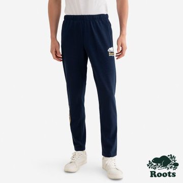 Roots男裝-ROOTS MODERN CLASSIC 棉褲-深藍色