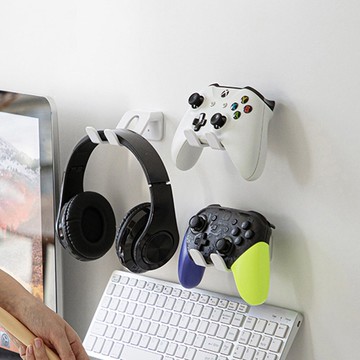 日本霜山 耳罩式耳機/遊戲手把收納展示架-3入