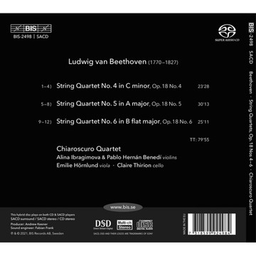 【停看聽音響唱片】【SACD】貝多芬：弦樂四重奏4-6號作品18 明暗對比四重奏