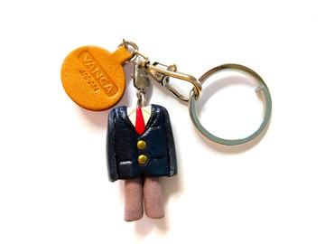 真皮鑰匙圈 男款西裝外套造型 VANCA CRAFT 日本製造 職人手作