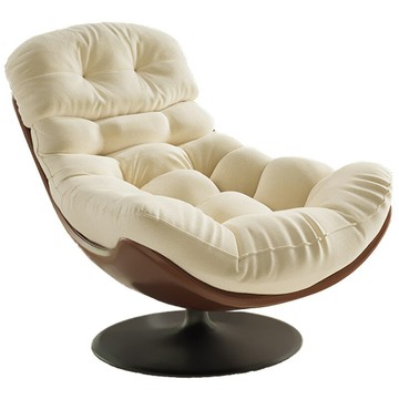 設計師單人轉椅沙發椅可旋轉意式輕奢客廳陽臺休閑椅可躺懶人沙發【0113103DD】