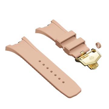 Apple Watch 41mm SPIII41-NR-G 金色錶扣 裸粉橡膠錶帶