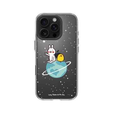 iPhone 16 Pro Clear Case（相機按鈕） 透明 - 懶散兔與啾先生 Lazy Rabbit and Mr.Chu - 小宇宙