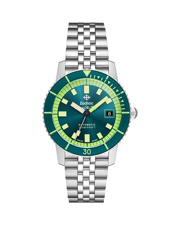 Zodiac Compression Diver Automatic Stainless Steel Watch, 40mm
