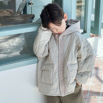 兒童棉服男童夾棉加厚外套秋冬裝2025冬季新款小男孩洋氣連帽棉衣鑫弘-萌寶童裝