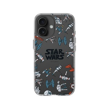 iPhone 16 Clear Case（相機按鈕） 透明 - 迪士尼-星際大戰 Star Wars - Spaceships-漫畫系列