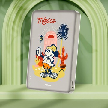Disney 迪士尼 - ✂附wh貼紙 迪士尼 20W PD超薄磁吸無線快充行動電源 10000mAh-米奇自拍