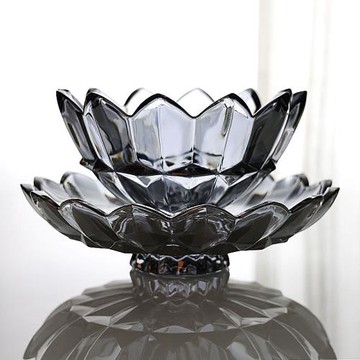 歐式創意漂亮的水晶果盤家用客廳茶幾水果盤果斗待客ins風零食盤