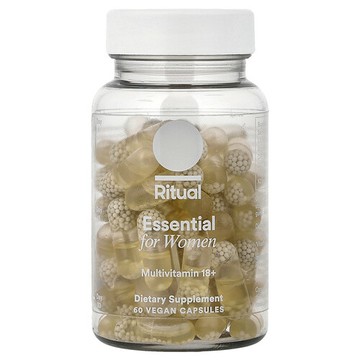 Ritual, 女性必需營養素，18 歲以上多維生素，薄荷味，60 粒全素膠囊