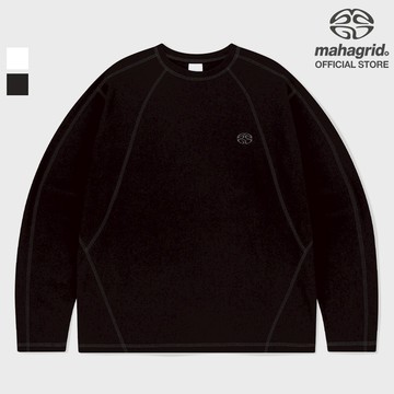 [MAHAGRID] Eclipse Logo Stitch Ls T 恤_中性_韓式