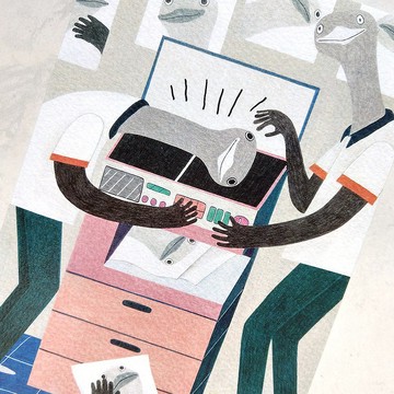 Bird store 失控的鴕鳥影印機 / 明信片