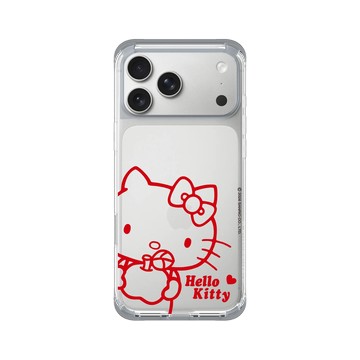 iPhone 17 Pro Max ClearX 霜透灰 - 三麗鷗-Hello Kitty - 簡約系列-蘋果咬一口