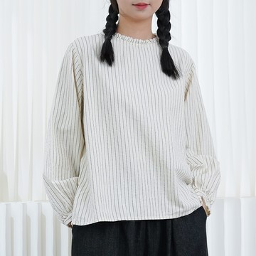 木耳領基礎內搭長袖上衣122325C