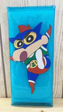 【震撼精品百貨】蠟筆小新_Crayon Shin-chan~日本蠟筆小新透明筆袋-超人*21730