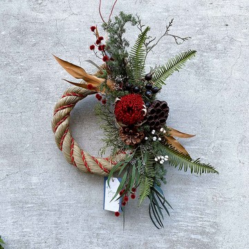 YUNYUN【台製】乾燥花 日式注連繩/ 限新竹縣市