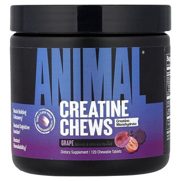 Animal, 肌酸表現咀嚼片，葡萄味，120 片