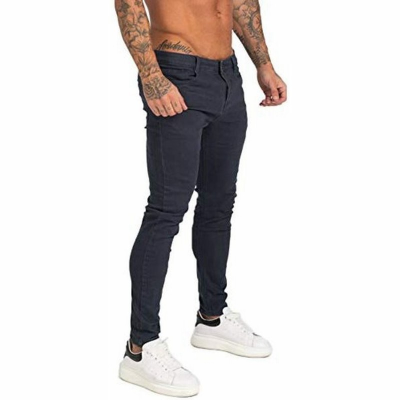 カラーパンツ 青 チノパン メンズ ストレッチ ズボン ネイビー 9分丈 32 通販 Lineポイント最大get Lineショッピング