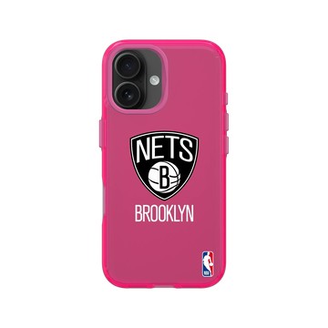 iPhone 16 Clear 粉漾桃 - NBA - Logo-布魯克林籃網 Brooklyn Nets - Light