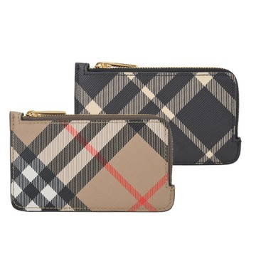 BURBERRY 新款格紋拉鍊卡片/零錢夾(任選)