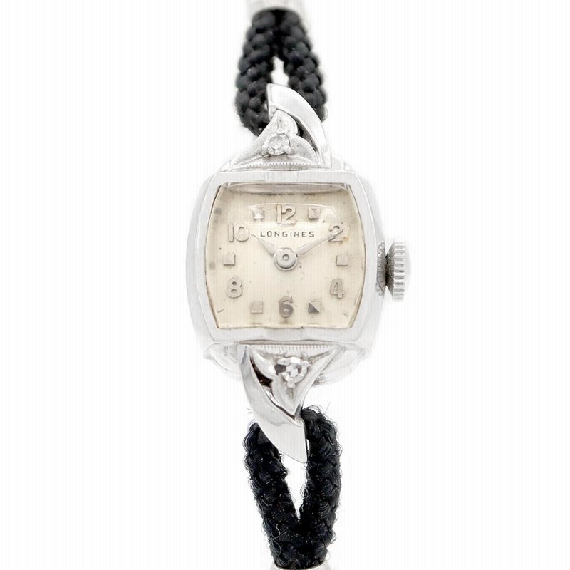 LONGINES ロンジン 2Pダイヤベゼル シルバー K14WG ホワイトゴールド  