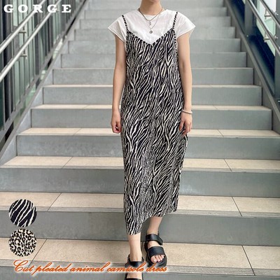 本店は 浴衣 【アニマル模様 ワンピース ノースリーブ ワンピース