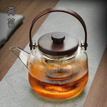 高茗玻璃煮茶壺2025新款高端高硼硅茶壺單壺電陶爐燒水壺茶爐煮茶