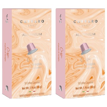 CARRARO 香草風味 VANILLA FLAVORED COFFEE 咖啡膠囊 適用Nespresso Original 膠囊咖啡機  5.5g  10個  2盒